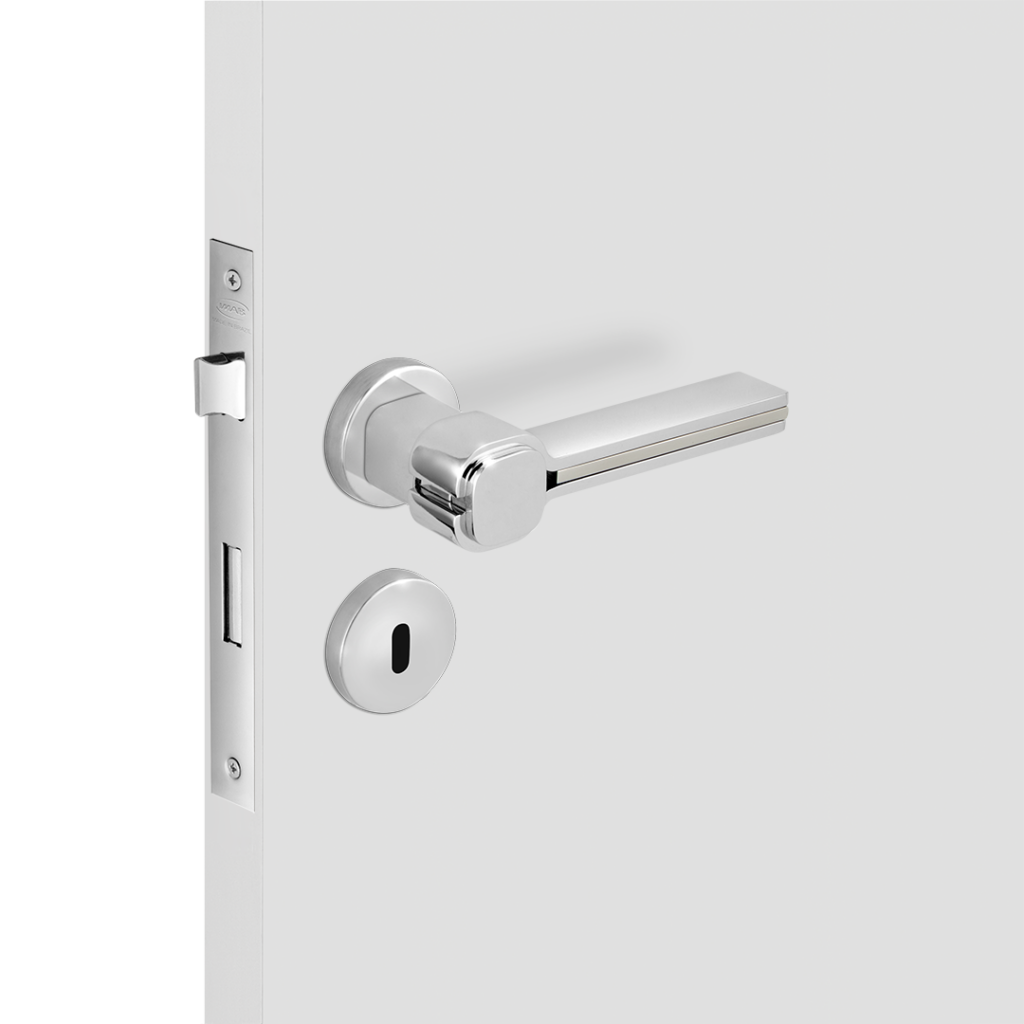 Fechadura ALTZ G783 Cromado Inox Polido - porta interna, testa reta